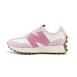 New Balance Женские кроссовки NB 327 с низким верхом, устойчивые к истиранию, цвет белый/розовый ws327ka（team448-白粉） | white pink