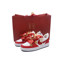 Nike Кроссовки для скейтбординга Court Borough Blissful Union 3.0, легкие, низкие, унисекс, красные, белые dv5456-131（team609-喜结良辰3.0礼袋） | red and white shopping bag