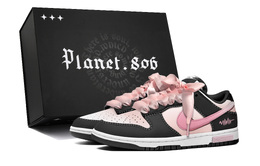 Nike Кроссовки для скейтбординга Dunk, устойчивые к истиранию, низкие, унисекс, черно-розовые dd1391-100(team379-黑玫之恋sbox) | black pink