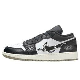 Jordan Баскетбольные кроссовки Air 1 Luring The Snake Out Of The Den Low Top Vintage унисекс, черные 553558-092(team786-引蛇出洞) | black