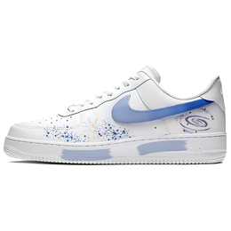 Nike Кроссовки Air Force 1 Cerulean Starry Sky Coverage с амортизацией, износостойкие, низкие, для скейтбординга, унисекс, Cerulean cw2288-111(team770-蔚蓝星空蓝) | cerulean