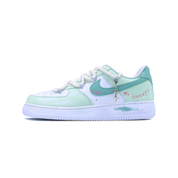Nike Кроссовки для скейтбординга Air Force 1, унисекс, низкие, белые cw2288-111（team779-男女 只此青绿） | turquoise