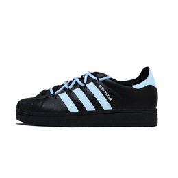 Adidas Кроссовки для скейтбординга Superstar 2 Blueberry 1, износостойкие, низкие, унисекс, черно-синие ji0079(team1119-蓝莓1) | black blue