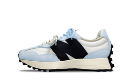 New Balance Кроссовки NB 327 с амортизацией, воздухопроницаемостью и широким охватом, низкие, повседневные, для городских поездок на работу, унисекс, небесно-голубые ms327fe（team1237-纯净天空) | sky blue