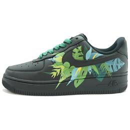 Nike Кроссовки для скейтборда Air Force 1, износостойкие, женские, черно-зеленые dd8959-001(team1322-卡帕乌） | black green