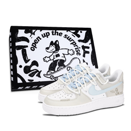 Nike Кроссовки для скейтбординга Air Force 1 Vintage Love, износостойкие, бежевые, унисекс dd8959-100（team-971复古爱意男鞋盒） | beige