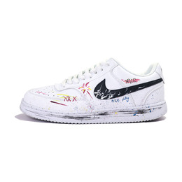 Nike Кроссовки для скейтборда Court Vision 1 Low Top унисекс, белые, черные dh2987-101(team1308-炫彩假日） | white black