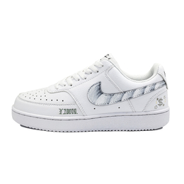 Nike Кроссовки Court Vision 1 Billionaire с низким верхом, устойчивые к истиранию, унисекс, белые, серые dh2987-101(team488-亿万富翁) | white gray