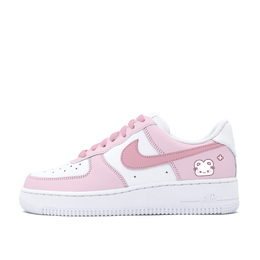 Nike Кроссовки для скейтбординга Air Force 1 Pink Bunny, износостойкие, увеличивающие рост, женские, розовые dd8959-100(team763- | pink