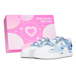 Nike Кроссовки Air Force 1 с низким верхом, устойчивые к истиранию, унисекс, цвет "озеро-голубой" dd8959-100(team1219-蓝色海风-box） | lake blue