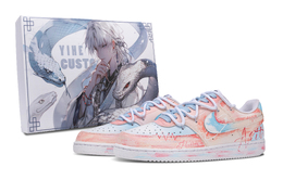 Nike Кроссовки для скейтбординга Court Vision Pink Mist Starry Sea, устойчивые к истиранию, унисекс, белые, синие, розовые dh3158-100(team580-粉雾星海s-box) | white blue pink
