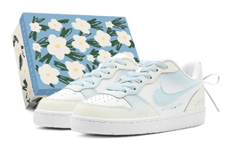 Nike Кроссовки для скейтбординга Court Borough Moon Love Song Low Top, женские, светло-голубые bq5448-100(teams2-皓月恋曲s-box) | light blue