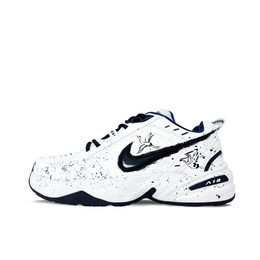 Nike Низкие кроссовки Air Monarch 4 с защитой от скольжения, износостойкие, массивные, унисекс, черно-белые 415445-102{team393-云野白鹤} | black white