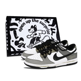 Nike Кроссовки для скейтбординга Dunk Black White, Dream Road Low Top, унисекс, серые hf5441-100（team-971梦想之路男鞋盒） | gray