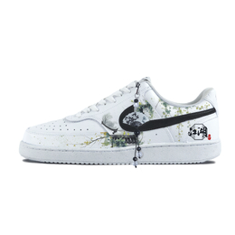 Nike Кроссовки для скейтборда Court Vision 1, износостойкие, белые, унисекс dh2987-101(team183-墨染风华) | white