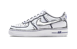 Nike Кроссовки Air Force 1 «Мир будущего», износостойкие, низкие, для скейтбординга, унисекс, черно-белые hq2037-100(team1038-未来世界) | black white