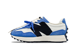 New Balance Кроссовки NB 327 с амортизацией, воздухопроницаемостью и широким охватом, низкие, повседневные, для городских поездок на работу, унисекс, синие ms327fe（team1237-深海笔记) | blue