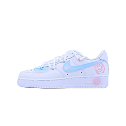 Nike Кроссовки Air Force 1 с низким верхом для скейтборда, устойчивые к истиранию, унисекс, белые, синие, розовые cw2288-111（team779-男女 反转鸳鸯） | white blue pink