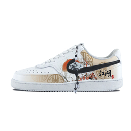 Nike Кроссовки для скейтборда Court Vision 1, износостойкие, белые, унисекс dh2987-101(team183-墨染芳华) | white
