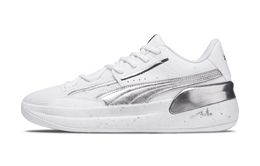 Puma Баскетбольные кроссовки Clyde Hardwood Team Low Top унисекс серебристо-белые 194454-01（team454-未竟之途） | silver white