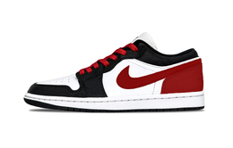 Jordan Баскетбольные кроссовки Air 1 Dark Night Rose с низким верхом, износостойкие, винтажные, унисекс, черно-красные 553558-165(team992-暗夜蔷薇) | black red