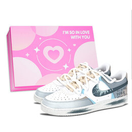 Nike Кроссовки для скейтбординга Court Vision 1 Low Top, унисекс, синие dh2987-101（team883-喷溅字母女鞋盒） | blue