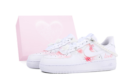 Nike Кроссовки Air Force 1 для скейтбординга, износостойкие, женские, белые, розовые 315122-111(team943-奢靡玫瑰) | white pink