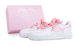 Nike Кроссовки Air Force 1 Low Top для скейтбординга унисекс, белые, розовые 315122-111(team943-蔷薇轨迹sbox) | white pink