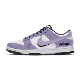 Nike Кроссовки для скейтбординга Dunk Purple Charm Love, износостойкие, низкие, унисекс, фиолетово-белые dd1391-100(team796-紫韵爱意) | purple white
