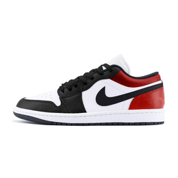 Jordan Баскетбольные кроссовки Air 1 LOW, износостойкие, винтажные, низкие, унисекс, черно-красные 553558-165（team448-红） | black red