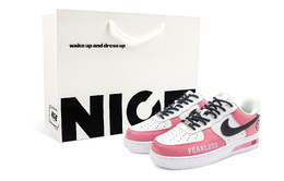 Nike Кроссовки Air Force 1 для скейтбординга, износостойкие, розовые, унисекс cw2288-111(team1110-af1勇敢无畏) | pink
