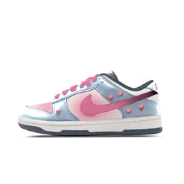Nike Кроссовки Dunk Iridescent Sweetheart с низким верхом, унисекс, скейтборд, черный, сладкий розовый dd1503-101(team786-幻彩甜心履) | black sweet pink