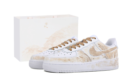 Nike Кроссовки Air Force 1 для скейтбординга, устойчивые к истиранию, низкие, унисекс, коричневые, белые 315122-111(team943-稻穗) | white brown
