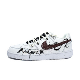 Nike Кроссовки Court Vision 1 с амортизацией, износостойкие, низкие, для скейтбординга, унисекс, белые, красные dh2987-101(team1308-复联街头 ） | white/black/red