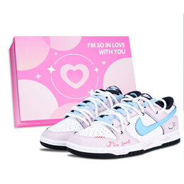 Nike Кроссовки для скейтбординга Dunk Sweet, износостойкие, розовые, женские dd1503-101（team1219-甜-box） | pink