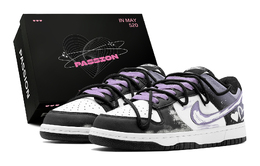 Nike Кроссовки для скейтбординга Dunk Low Top женские, фиолетово-белые cw1590-100(teams2-紫藤爱恋s-box) | purple white