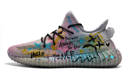 Кроссовки YEEZY BOOST 350 V2 Breathable Coverage Low Top Casual унисекс серые Adidas, Gray if3219（team516-灰调暗号） | gray