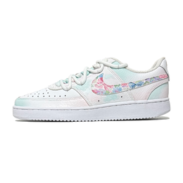 Nike Кроссовки для скейтборда Court Vision 1 Monet Garden, износостойкие, низкие, унисекс, розово-зеленые cd5463-101(team61-莫奈花园） | pink green