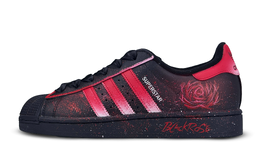 Adidas Низкие кроссовки для скейтбординга SUPERSTAR Thorn Rose, унисекс, черные, красные eg4959（team616-荆棘玫瑰） | black red