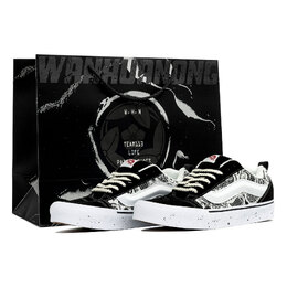 Vans Кроссовки для скейтбординга Knu Skool, черно-белые, износостойкие, низкие, унисекс, черно-белые vn0009qc6bt1(team113-黑与白s-box) | black white
