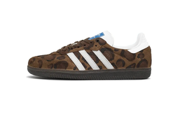 Adidas Кроссовки для скейтбординга SAMBA OG Wild Leopard Princess, низкие, унисекс, темно-коричневые b75806(team634-野豹公主) | dark brown