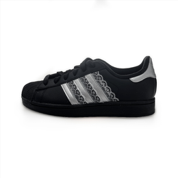 Adidas Низкие кроссовки для скейтбординга SUPERSTAR, унисекс, черные ji0079（team314-银丝芭蕾） | black