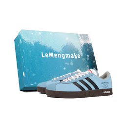 Adidas Кроссовки для скейтбординга VL COURT 2.0 Lemon Joy с амортизацией, износостойкие, низкие, унисекс, сине-черные hq1802(team778-蓝调小羊s-box) | blue black