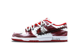 Nike Кроссовки для скейтбординга Dunk Red Flare Spider Web с амортизацией, износостойкие, унисекс, черные fb9109-119(team425-赤芒蛛网) | black