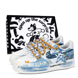 Nike Кроссовки для скейтбординга Air Force 1 Starry Trail Dreams, износостойкие, синие, унисекс dd8959-100（team12919-星轨织梦) | blue
