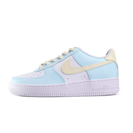 Nike Кроссовки Air Force 1 Air Force 1, синие, с рисунком кота, износостойкие, низкие, для скейтбординга, унисекс, сине-желтые dd8959-100（team1093-蓝黄空军） | blue yellow