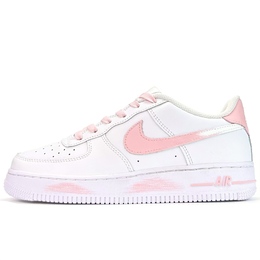 Nike Кроссовки для скейтбординга Air Force 1 Pink Mist Trail, устойчивые к истиранию, низкие, унисекс, розовые, белые cw2288-111team801-粉雾轨迹） | pink white