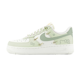 Nike Кроссовки Air Force 1 '07LX Cute Kitten, износостойкие, низкие, для скейтбординга, унисекс, зеленые, белые ib2574-600（team1253-猫） | green white