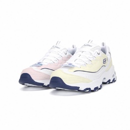 Skechers Женские низкие кроссовки D'LIFES Chunky, желто-розовые 99999863-wnv(team六肆壹-清新黄粉鸳鸯) | yellow pink