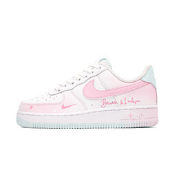 Nike Кроссовки для скейтбординга Air Force 1 Brave Star с амортизацией, износостойкие, дышащие, низкие, женские, белые, розовые ih0640-161(team1096-勇敢之星) | pink